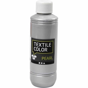 Textilfarbe, Perlmutt, Silber, 250ml/ 1 Fl.