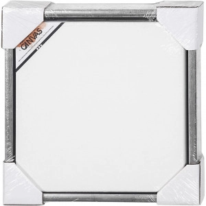 ArtistLine Leinwand mit Rahmen, Weiß/Antiksilber, 34x34x3cm, 1 Stk
