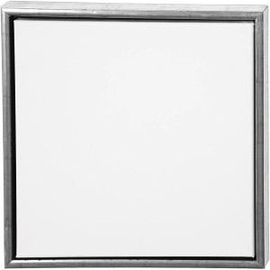 Leinwand mit Holzrahmen, Größe 40x40 cm, 360 g, Antiksilber, Weiß, 1 S