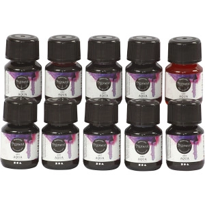 Flüssige Aquarellfarbe, Sortierte Farben, 10x30ml/ 1 Pck