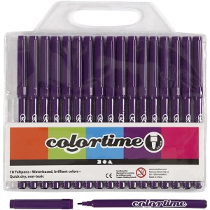 Colortime Marker, Strichstärke 2 mm, Flieder, 18Stk/ 1 Pck