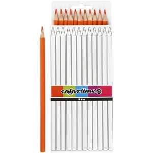 Colortime Buntstifte, L 17 cm, Mine 3 mm, Orange, 12Stk/ 1 Pck