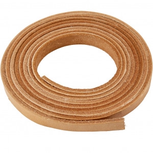 Lederband, B: 10mm, Stärke: 3mm, 2m, Natur