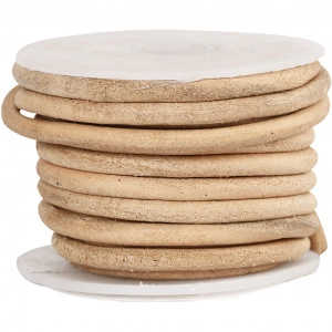 Lederband, Stärke: 4 mm, 5m, Natur