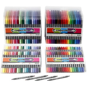 Colortime Dual-Filzstifte, Strichstärke 2,3+3,6 mm, Standard-Farben, Z