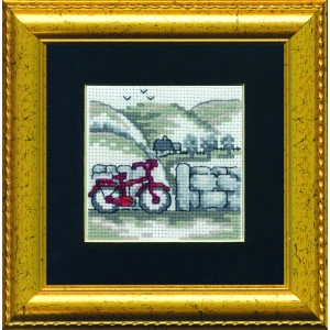 Permin Stickerei-Set Fahrrad 11x11cm