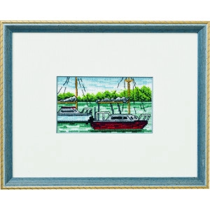 Permin Stickerei-Set Boote 23x18cm