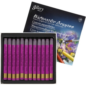 Gallery Aquarell-Kreide, L 9,3 cm, Dicke 8 mm, Dunkelpink (314), 12Stk