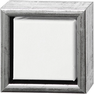 Leinwand mit Holzrahmen, Größe 10x10 cm, 360 g, Weiß, 6 Stk/ 1 Pck