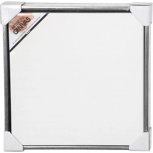 ArtistLine Leinwand mit Rahmen, Weiß/Antiksilber, 54x54x3cm, 1 Stk