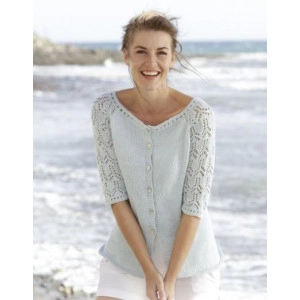 Sea Nymph Cardigan by DROPS Design - Strickmuster mit Kit Jacke Größen - Medium