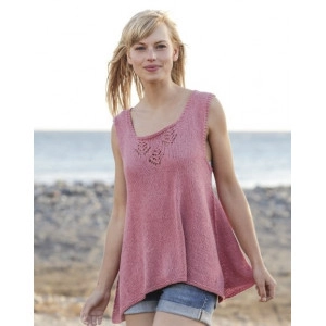 Woodstock by DROPS Design - Strickmuster mit Kit A-Linie Top mit Spitz - Small