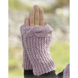 Cable Embrace by DROPS Design - Strickmuster mit Kit Handgelenkwärmer - Small/Medium
