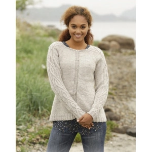 Irish Plaits Cardigan by DROPS Design - Strickmuster mit Kit Jacke mit - X-Large