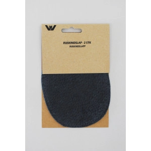 Ausbesserungs-Patches Wildleder Oval Dunkelblau 10,5x13,2cm - 2 Stück