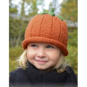 Sweet Pumpkin by DROPS Design - Strickmuster mit Kit Mütze Halloween K - 2/4 år