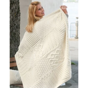 Warm Hug by DROPS Design - Strickmuster mit Kit Decke mit verschiedene - 126 x 96 cm