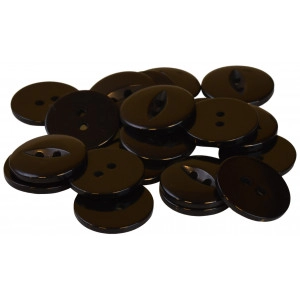 Infinity Hearts Knopf Acryl Schwarz 19mm - 20 Stück