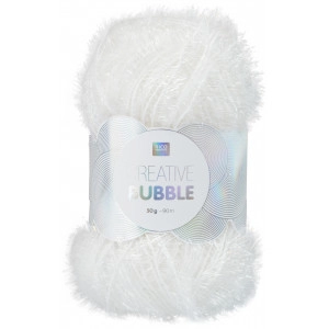 Rico Creative Bubble Garn Unicolor 001 Weiß