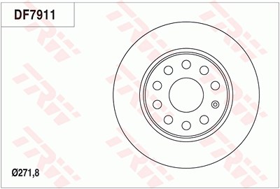 TRW Bremsscheibe DF7911 Bremsscheiben,Scheibenbremsen VW,AUDI,SKODA,TOURAN (1T1, 1T2),GOLF VI (5K1),Golf VII Schrägheck (5G1, BQ1, BE1, BE2)