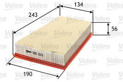 VALEO Luftfilter 585029 Motorluftfilter,Filter für Luft RENAULT,SCÉNIC II (JM0/1_),MEGANE II Coupé-Cabriolet (EM0/1_),MEGANE II Kombi (KM0/1_)