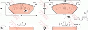 TRW Bremsbelagsatz GDB1386 Bremsbeläge,Bremsklötze VW,AUDI,SKODA,Golf IV Schrägheck (1J1),Golf V Schrägheck (1K1),POLO (9N_),GOLF PLUS (5M1, 521)