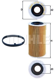 MAHLE ORIGINAL Ölfilter OX 370D1 Motorölfilter,Filter für Öl BMW,VOLVO,3 Limousine (F30, F80),V50 (545),XC60 (156),V70 III (135),V60 (155, 157)