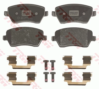 TRW Bremsbelagsatz GDB3332 Bremsbeläge,Bremsklötze RENAULT,NISSAN,DACIA,Clio III Schrägheck (BR0/1, CR0/1),Clio IV Schrägheck (BH_)