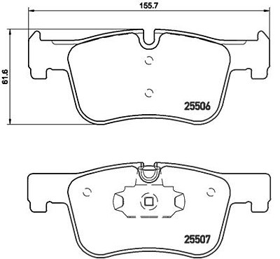 BREMBO Bremsbelagsatz P 06 070 Bremsbeläge,Bremsklötze BMW,1 Schrägheck (F20),3 Touring (F31),3 Limousine (F30, F80),3 GT (F34),4 Gran Coupe (F36)