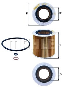 MAHLE ORIGINAL Ölfilter OX 387D Motorölfilter,Filter für Öl BMW,ALPINA,3 Touring (E91),3 Limousine (E90),5 Limousine (E60),5 Touring (E61)