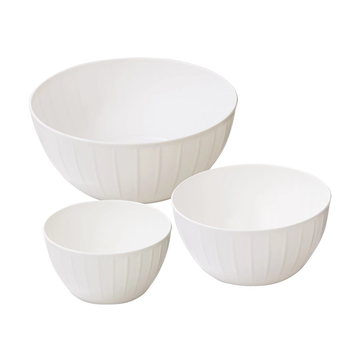 Kunststoffschüssel DELÍCIA, Set, 3-tlg., weiß