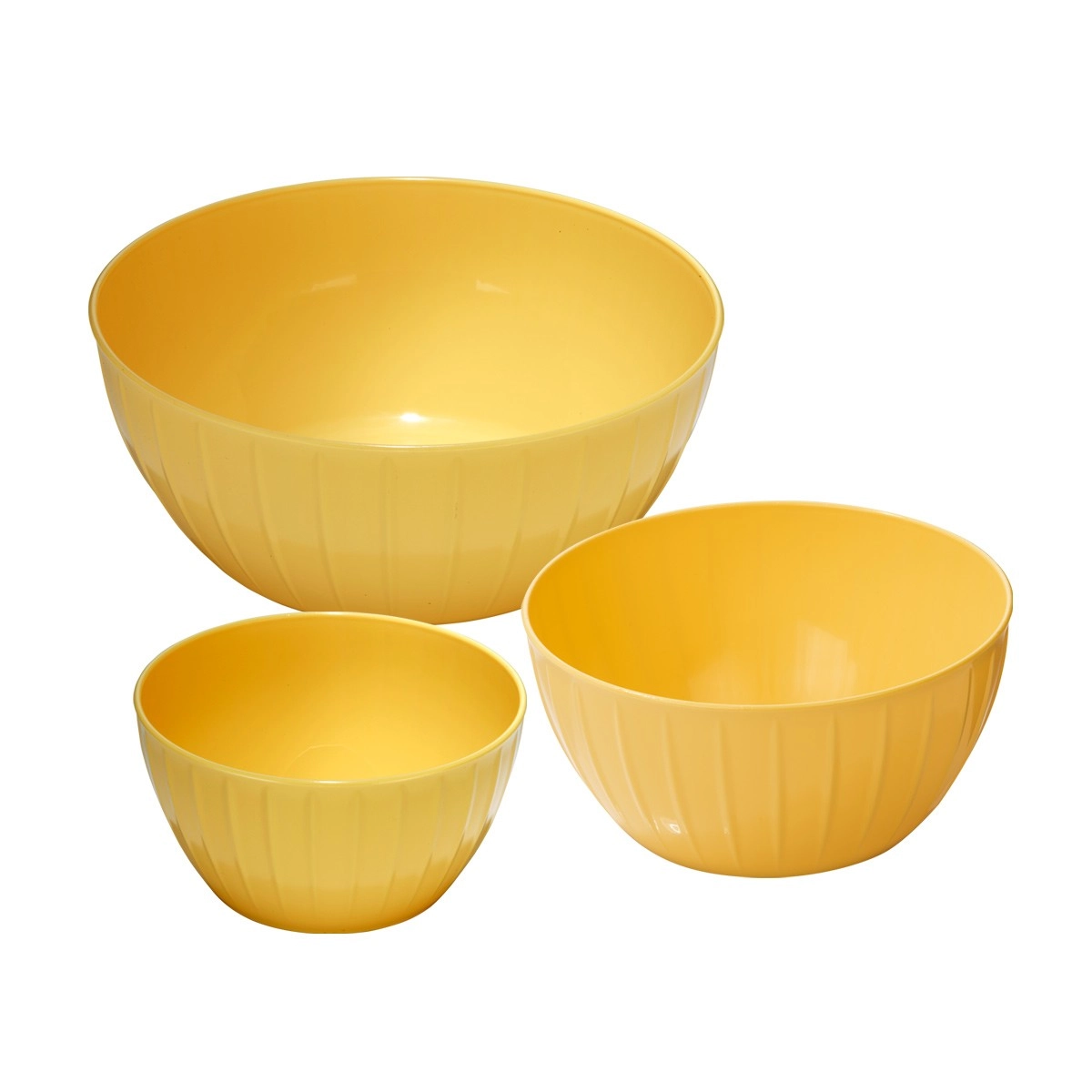 Kunststoffschüssel DELÍCIA, Set, 3-tlg., gelb