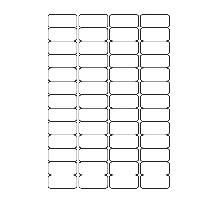 A4 Etiketten 45,7 x 21,2 mm weiß 100 Blatt Sorex