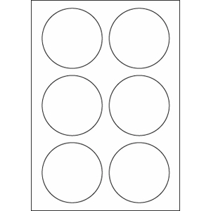 A4 Etiketten 90 mm rund weiß 100 Blatt Sorex