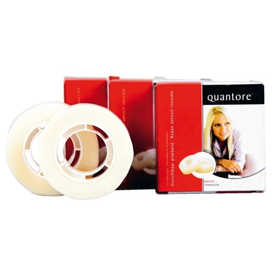 Quantore unsichtbares Klebeband 19mm x 33m (1 Rolle)