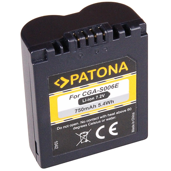 Panasonic CGA-S006E / CGR-S006E Akku (Patona)