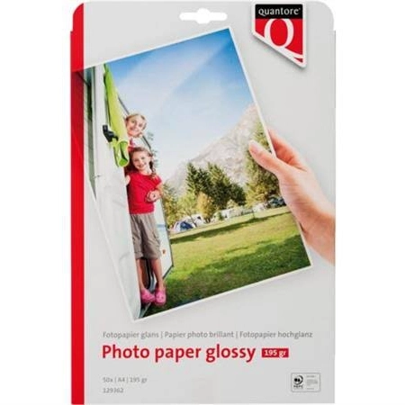 Quantore A4 Fotopapier hochglanz 195 Gramm 50 Blatt