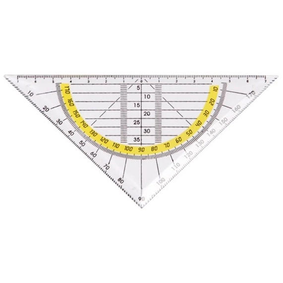 Geodreieck 140 mm Quantore transparent