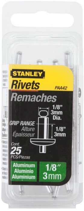 Stanley Blindnieten 3x3mm (25 Stück)