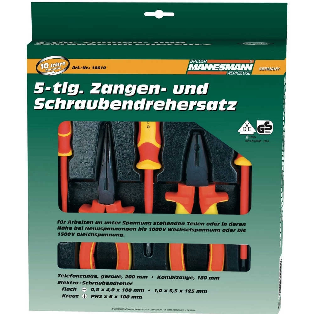 Mannesmann VDE Zangen- und Schraubendreher-Satz 5-tlg