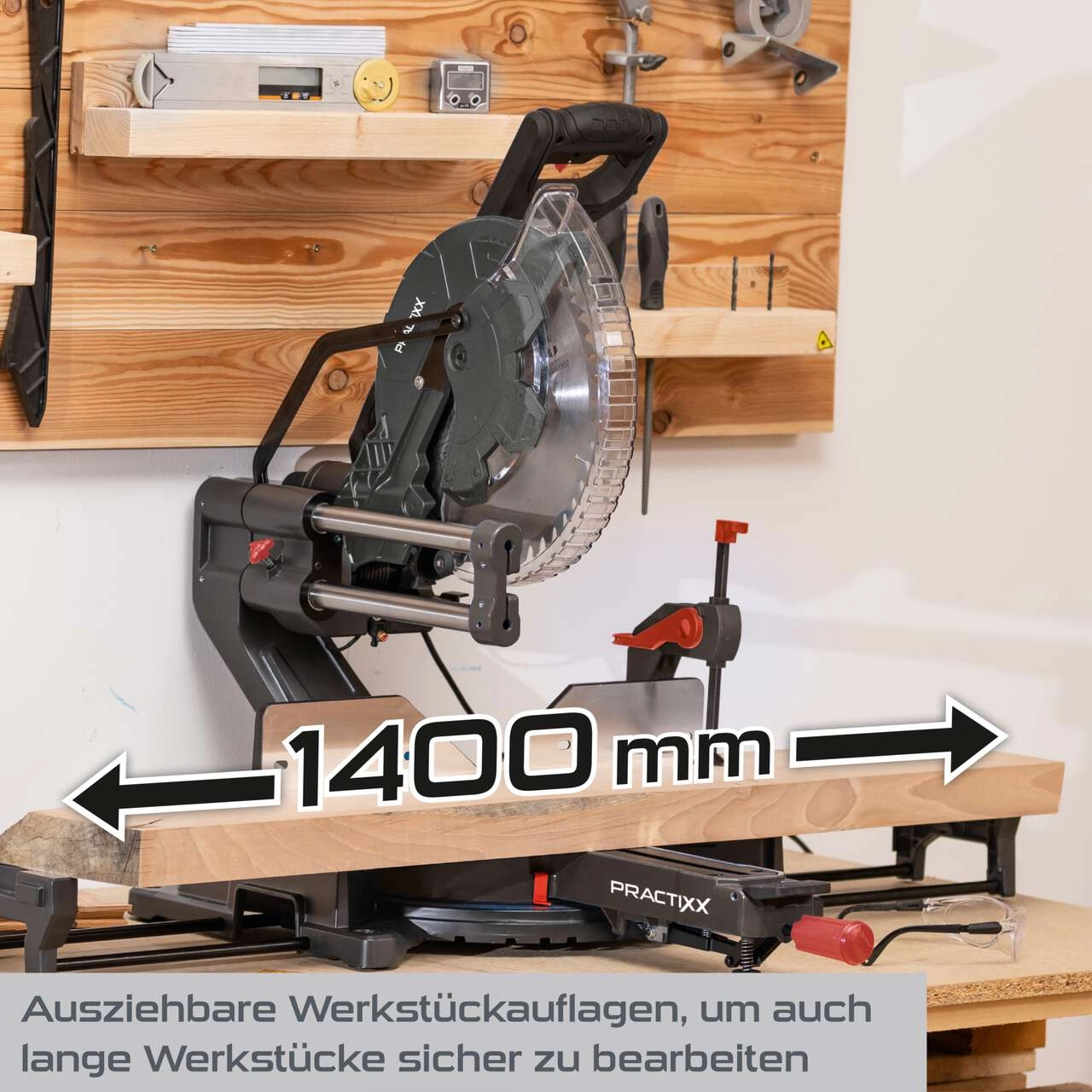 Kapp-Zugsäge PX-KZS-305PA Practixx - Schnitthöhe 180mm x 340mm | Laser | Softstart | Posaunenauszug