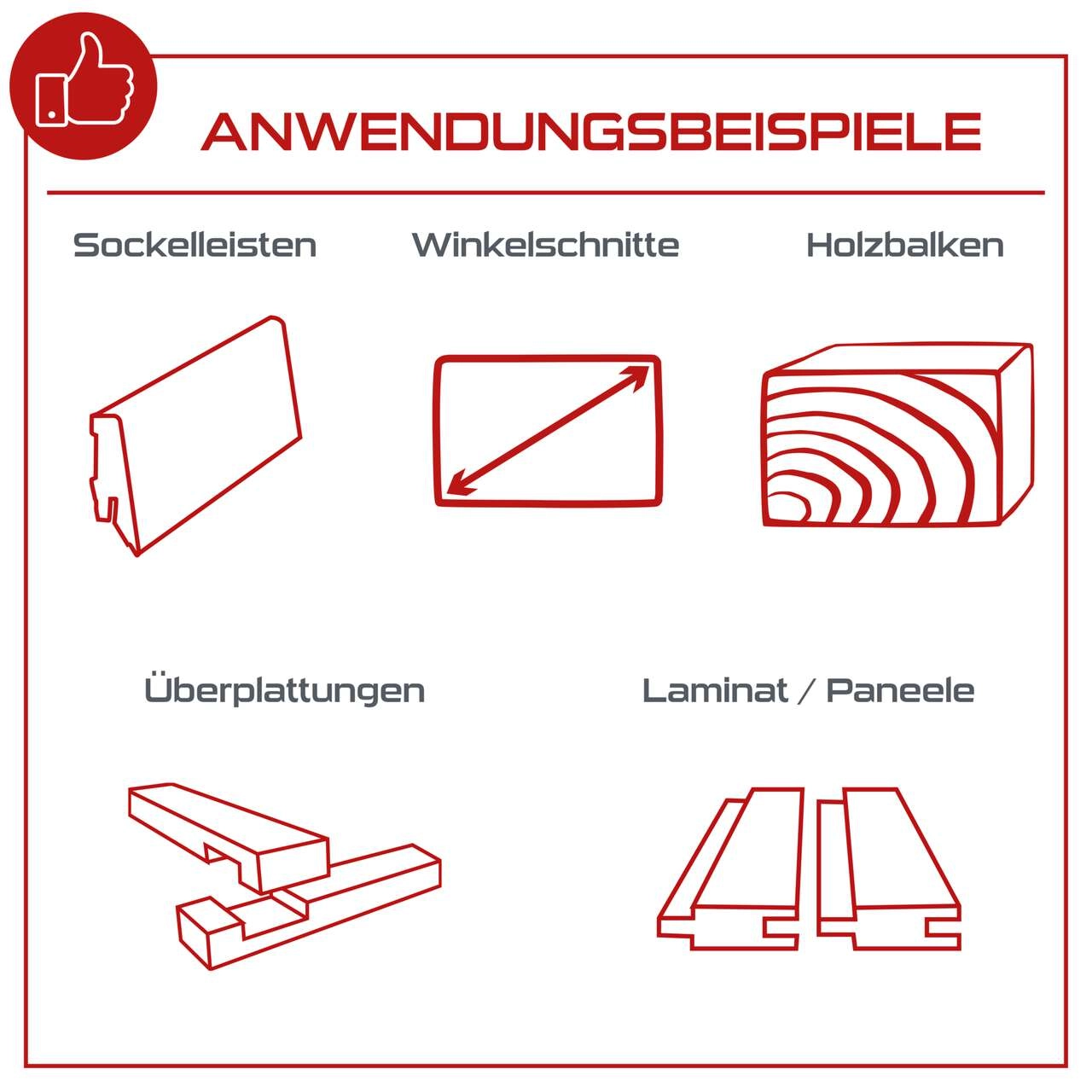 Kapp-Zugsäge PX-KZS-305PA Practixx - Schnitthöhe 180mm x 340mm | Laser | Softstart | Posaunenauszug