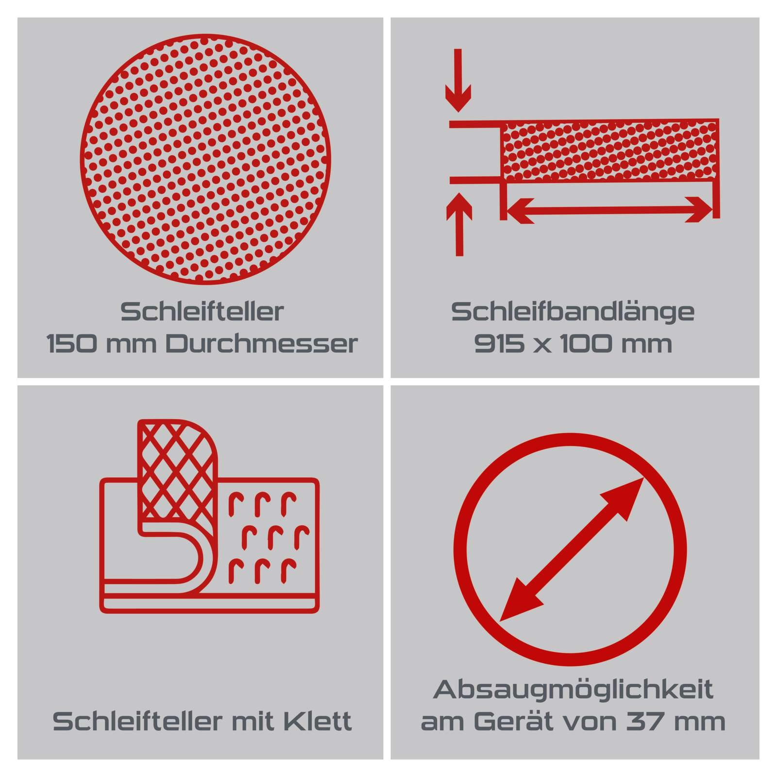 Band- und Tellerschleifer PX-BTS-450 Practixx - 450W | 100 x 915 mm Band | 150mm Schleifteller