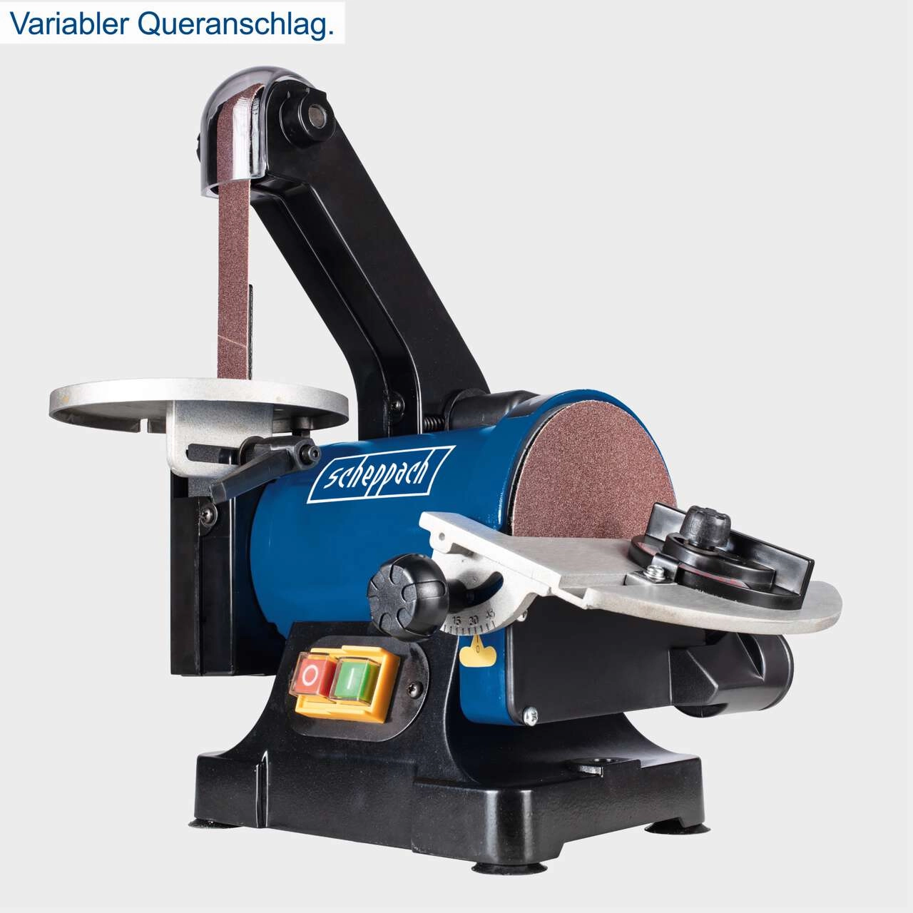 Band- und Tellerschleifer BTS700 Scheppach - Bandlänge 762mm-breite 25,4mm | verstellbarer Tisch