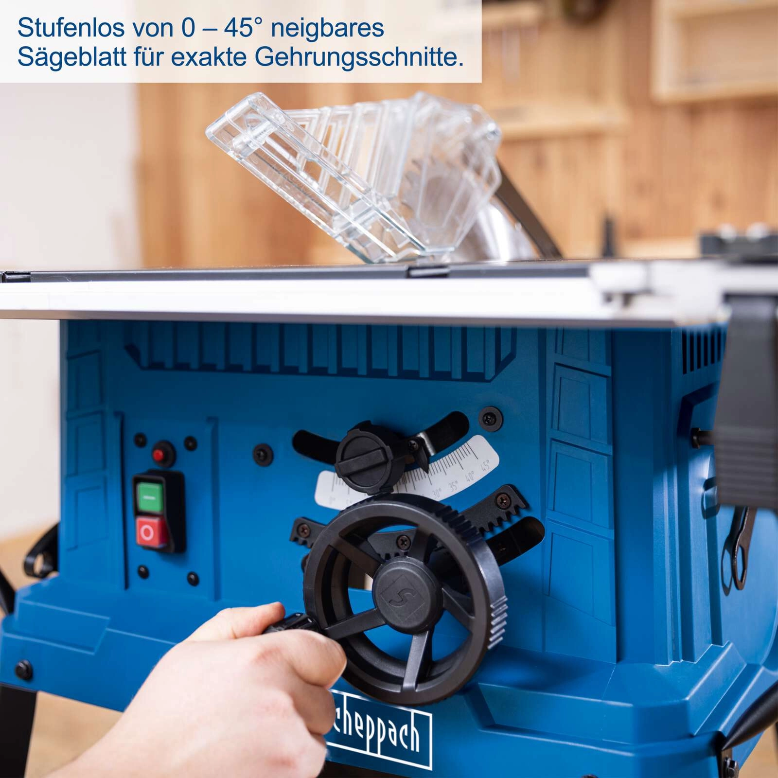 Tischkreissäge HS254 Scheppach - 85mm Schnitthöhe | 2200W | mit Softstart | inkl. Tischverbreiterung