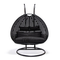 Polyrattan-Hängesessel Twin, schwarz