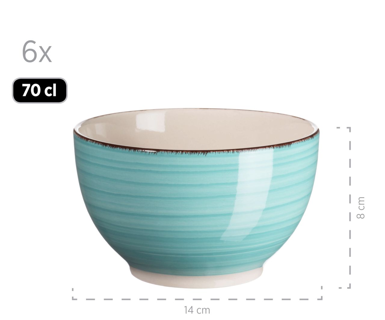 Müslischale Lumaca, 14cm, 6er Set