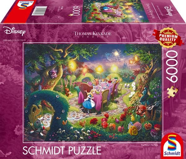 Puzzle, 6.000 Teile, Disney, Mad Hatter’s Tea Party