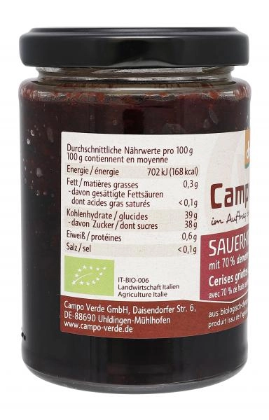 Campo Verde Demeter Fruchtaufstrich Sauerkirsche