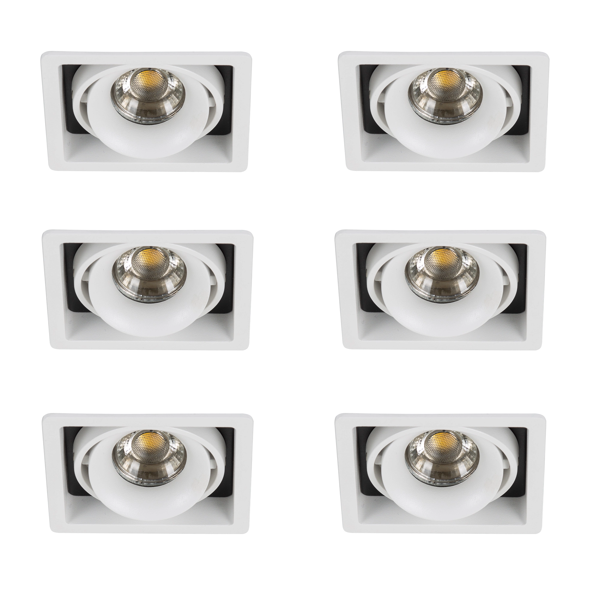 6er Set Bjorn 1 Quadratisch Weiß